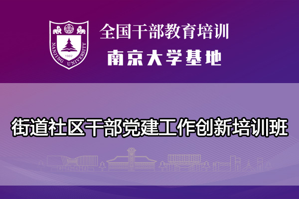 南京大学街道社区干部党建工作创新培训班