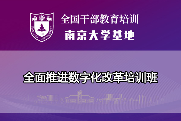 南京大学全面推进数字化改革培训班